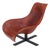 Antonio Citterio for B&b Italia Patinated Cognac Leather Mart Swivel Armchair For Sale