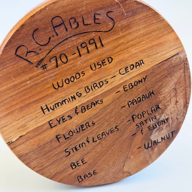 Carved Wood Flower Sculpture For Sale - Image 10 of 10