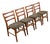 1960s Mid Century Modern Dining Chairs Set 4 Mobler Ladder Back Farstrup Teak Grey MCM For Sale