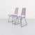 Metal dining chair designed by Rolf Rahmlow in the 1980s. A postmodern design featuring perforated metal and a purple...