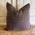 Wool Alpaca accent pillow from. A beautiful rich coco brown and dark brown dot stripe pillow. Large wood yarns woven to...