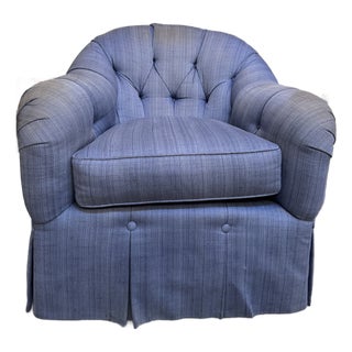 21st Century Vintage Designer Kravet Swivel Chair For Sale