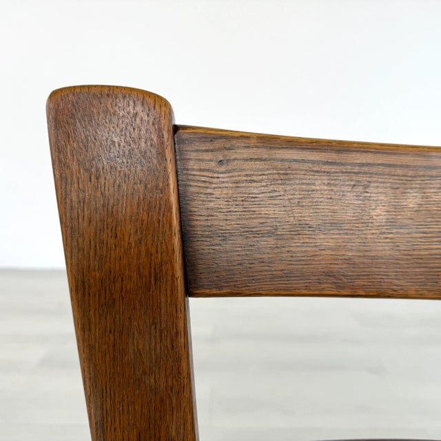 Brown Belgian Brutalist Dining Chairs – Set of 6 For Sale - Image 8 of 11