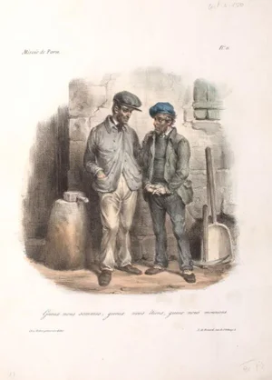 Edmé-Jean Pigal, Miroir de Paris N. 11, Original Lithograph, 19th Century