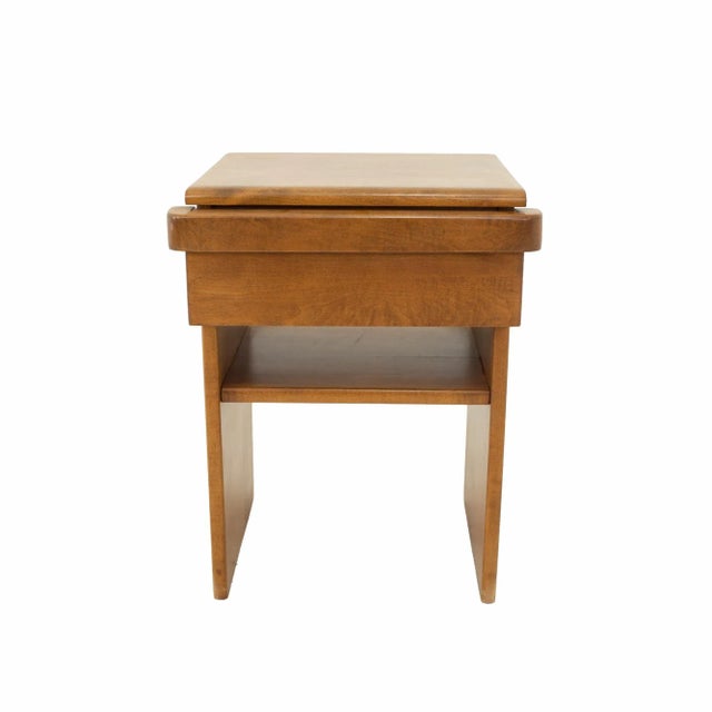 Russel Wright for Conant Ball Side End Table Nightstand This nightstand measures: 17.75 wide x 15.25 deep x 22.5 inches...