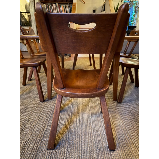 Vintage Mid-Century Cushman Colonial Creations Cantilever Leaf Extension Dining Table & Set of 6 Chairs For Sale In New York - Image 6 of 11