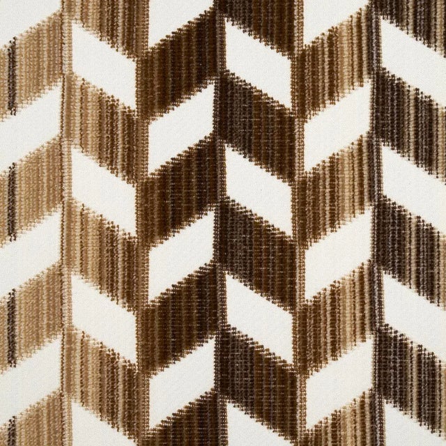 Contemporary Schumacher Chevron Strie Velvet Fabric in Gold For Sale - Image 3 of 3