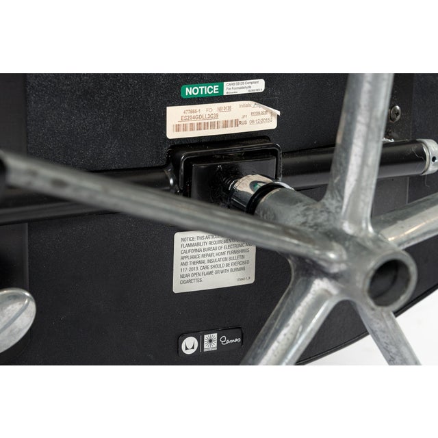 Pair Eames Herman Miller Time Life Black Leather Office Chairs For Sale - Image 10 of 11