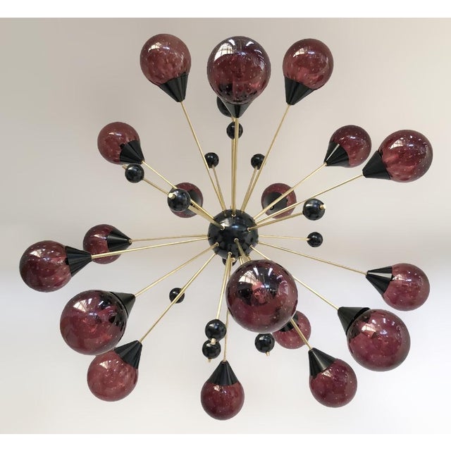 Italian 21st Century Murano Nebula Sputnik Chandelier by Fabio LTD For Sale - Image 3 of 7