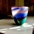 Blue Hand Blown Glass Studio Vase by Ed Burke For Sale - Image 8 of 8