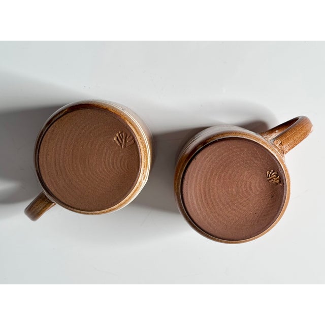 Studio Ceramic Mugs with Individual Decoration by Helma Klett, Germany, 1980s, Set of 2 For Sale - Image 6 of 8