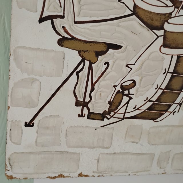 Vintage William Sorrow Mixed- Media Painting Titled "Papa French" For Sale In Atlanta - Image 6 of 18