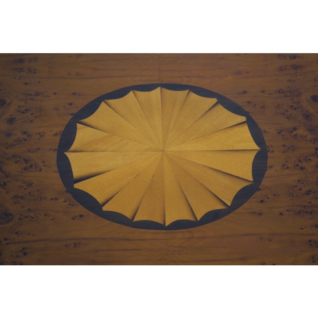 1970s Adam Style Birdseye Maple Top Scalloped Serving Tray For Sale - Image 5 of 9