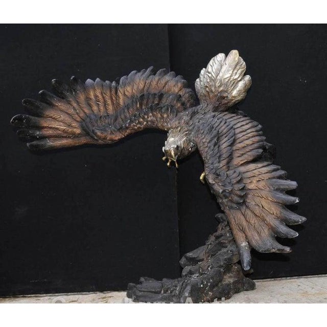 Large 20th Century Bronze Sculpture of an American Bald Eagle For Sale - Image 3 of 8