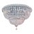 French Empire Style Faceted Crystal Flush Mount Ceiling Light Fixture For Sale