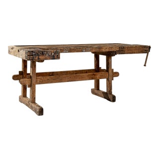 Early 20th Century Antique Central European Carpenter’s Bench For Sale