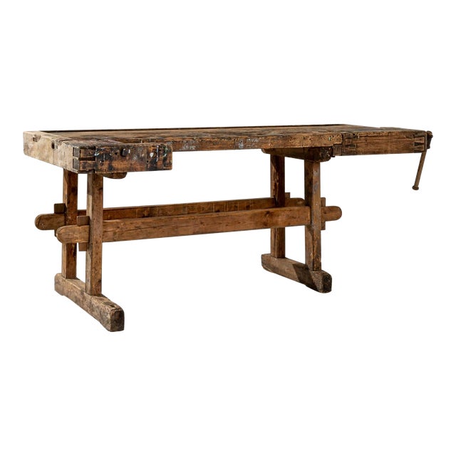 Early 20th Century Antique Central European Carpenter’s Bench For Sale