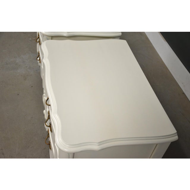 Wood 1960s White French Provincial Nightstands by Dixie - A Pair For Sale - Image 7 of 10