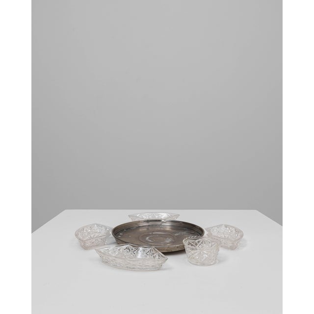 20th Century French Crystal Serving Dish On Silver Base For Sale - Image 17 of 18