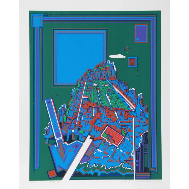 Modern Risaburo Kimura, City 365, Serigraph For Sale - Image 3 of 3