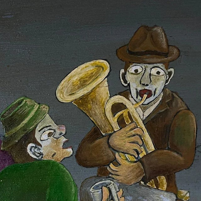 1970s Oto Dobovišek, Rural Feast, 1973, Oil on Board, Framed For Sale - Image 5 of 11