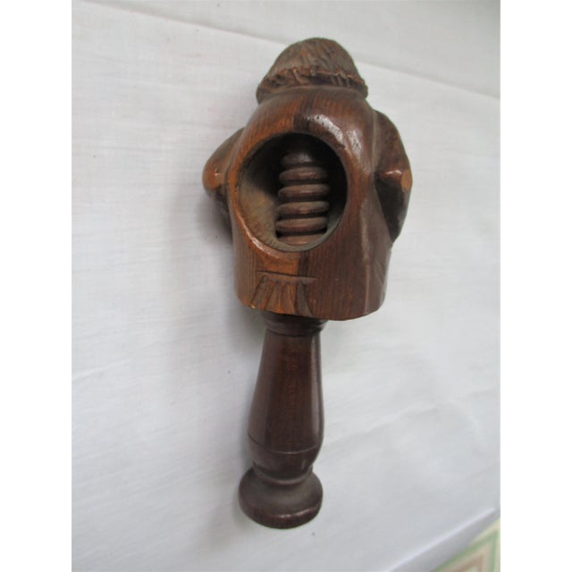 Late 18th Century 18th-19th Century Antique Wood Figure Man with Crossed Legs Screw Nutcracker For Sale - Image 5 of 13