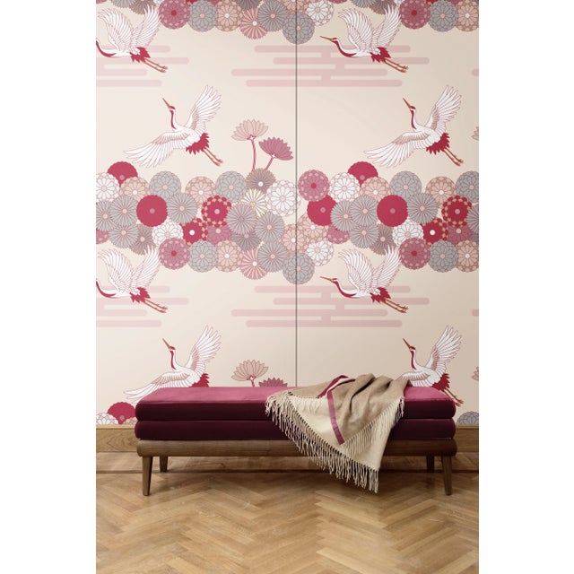 This decorative fabric comes in the form of boiserie over a wooden honeycomb panel measuring 135 cm by 200 cm tall. The...