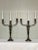 Gorgeous early 19th century pair of Old Sheffield Plate three light candelabra by renowned Matthew Boulton. Gracefully...