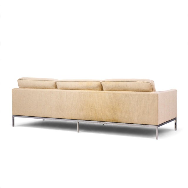 Metal Florence Knoll Mid Century Relaxed Chrome Sofa For Sale - Image 7 of 9