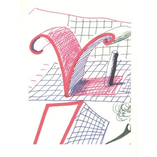 David Hockney, V from Hockneys Alphabet, Lithograph For Sale