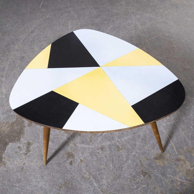 French Colourful Geometric Side Table, 1950s For Sale - Image 3 of 8