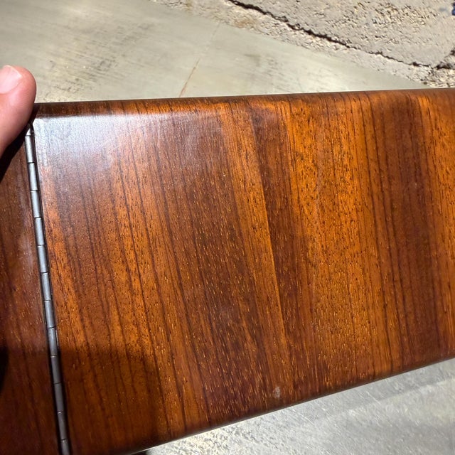 Zebrano Wood Grain Vintage Center Console Storage Box For Sale - Image 11 of 15