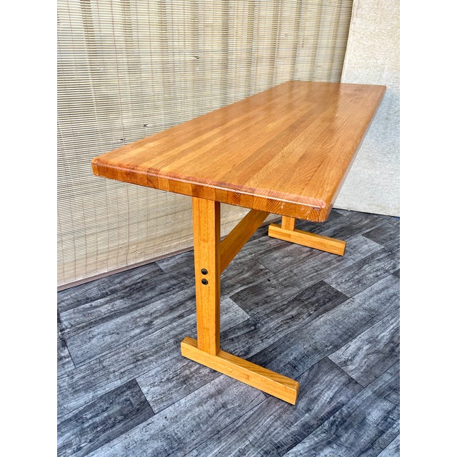 Solid Wood Butcher Block Breakfast Set in the Charlotte Perriand Style. C 1990s For Sale - Image 16 of 18
