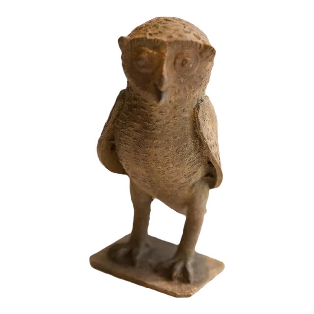 Vintage African Owl Sculpture For Sale