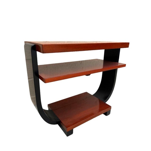 1940s Two-Tone Geometric Art Deco Side Table Attributed to Gilbert Rohde for Brown Saltman For Sale In Los Angeles - Image 6 of 7