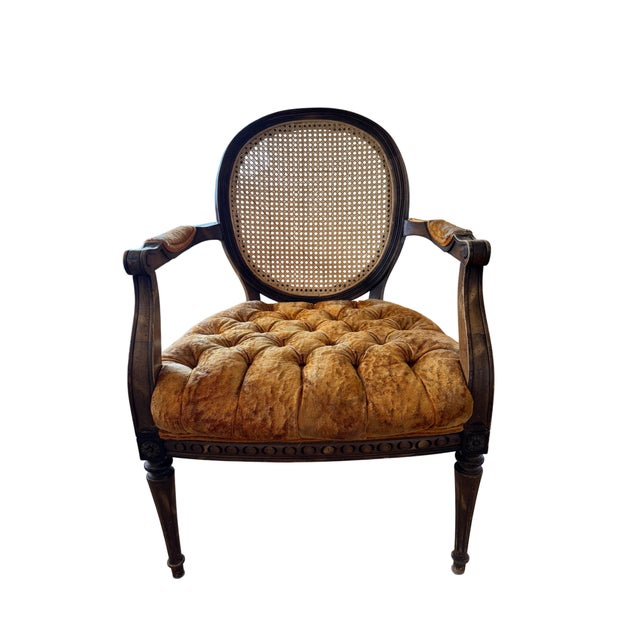 Late 19th Century Louis XVI Style Bergere Chair For Sale - Image 4 of 9