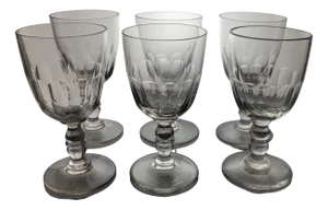 Antique Wine Glasses, 1890s, Set of 6
