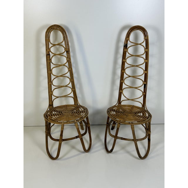 Rattan Fireplace Chairs, 1960s, Set of 2 For Sale - Image 9 of 9