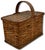 Outstanding Antique American Pennsylvania Amish Hand Woven Alder & Ash Wood Splint Picnic Basket Circa Late 1800s For Sale In Boston - Image 6 of 18