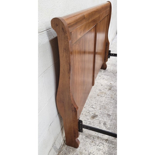 Traditional Vintage Traditional Louis Phillipe Style Queen Size Sleigh Bed For Sale - Image 3 of 9