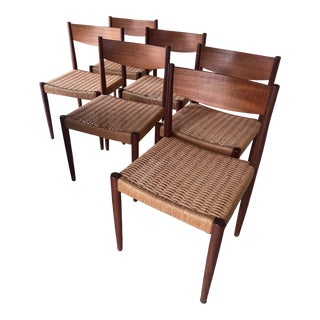 1960s Mid-Century Poul Volther for Frem Rojle Chairs - Set of 6 For Sale
