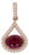 1Ct Rubellite Tourmaline Pendant With Natural Diamond Accents: Solid 14k Gold For Sale