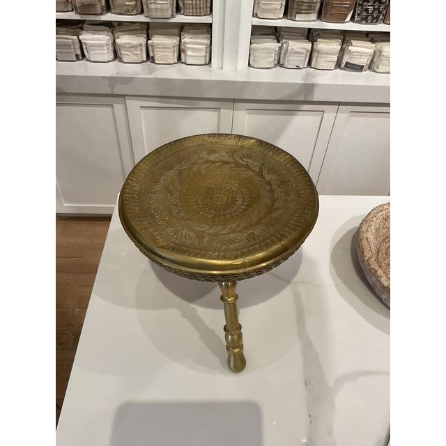 Brass Solid Brass Small Low Stool For Sale - Image 8 of 12