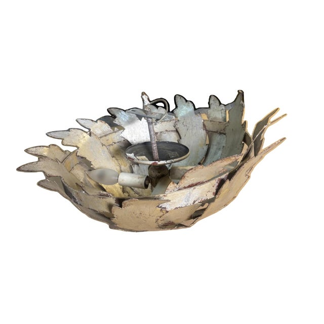 Four-light semi-flush mount ceiling fixture Antique metal finish Period - Contemporary Decorative Style - Transitional...