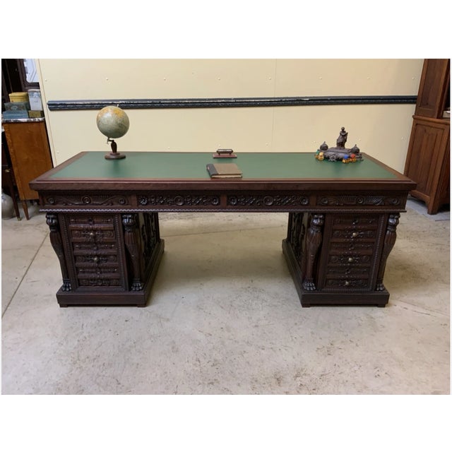 Antique Neo-Renaissance Desk, 1880 For Sale - Image 10 of 16