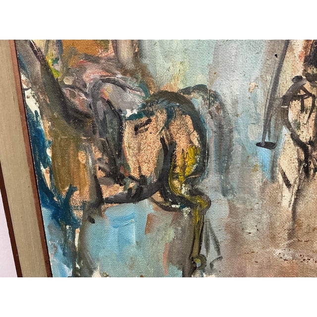 Paper 1968 Vintage Oil on Board Expressionist Painting of Napoleon and His Soldiers by Alex Portner For Sale - Image 7 of 12