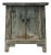 16.25" Distressed Blue Gray 2 Doors End Table Nightstand Chest For Sale