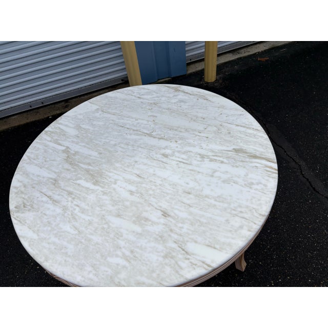 Stone Late 20th Century Round Travertine Dining Table For Sale - Image 7 of 10