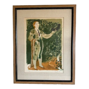 Matador by Christian Hughes Caillard Lithograph, 1950s