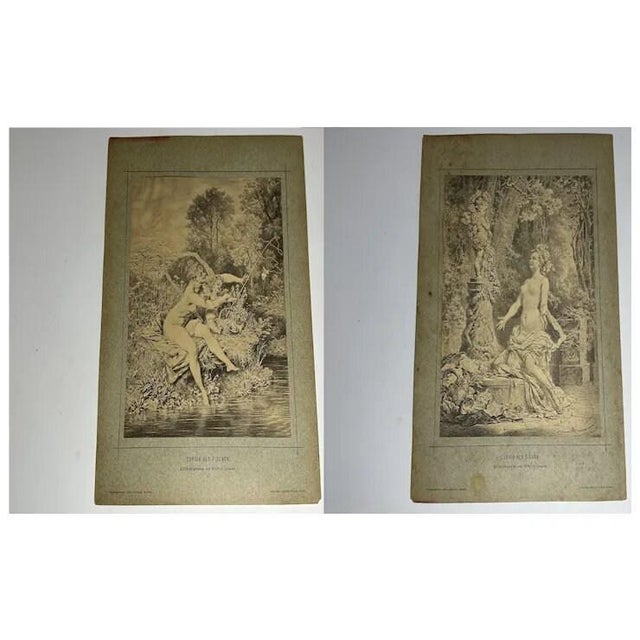 Black 19th Century Heinrich Lossow: Götterdekameron Mythology Etchings Portfolio For Sale - Image 8 of 10